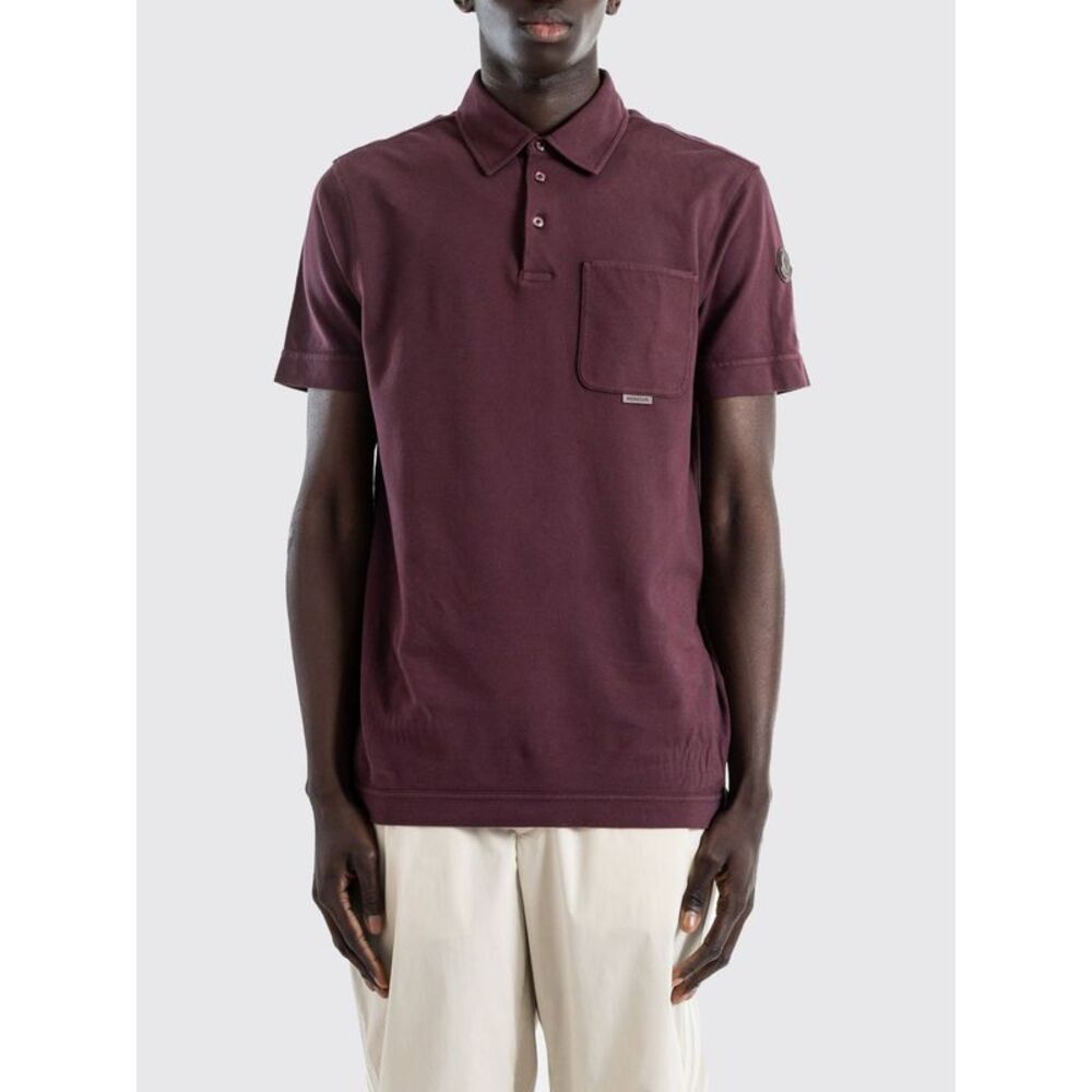 Moncler Polo Shirt Men Burgundy